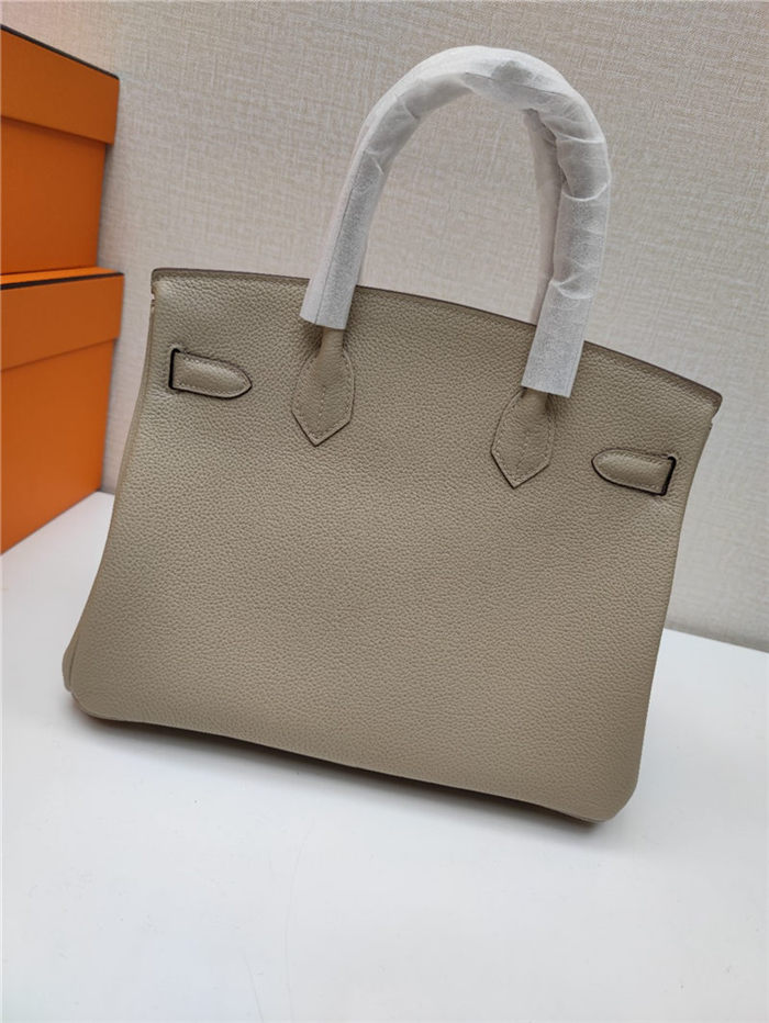 Hermes Birkin 25/30/35cm Bag Togo Leather In Gris Tourterelle WAX High