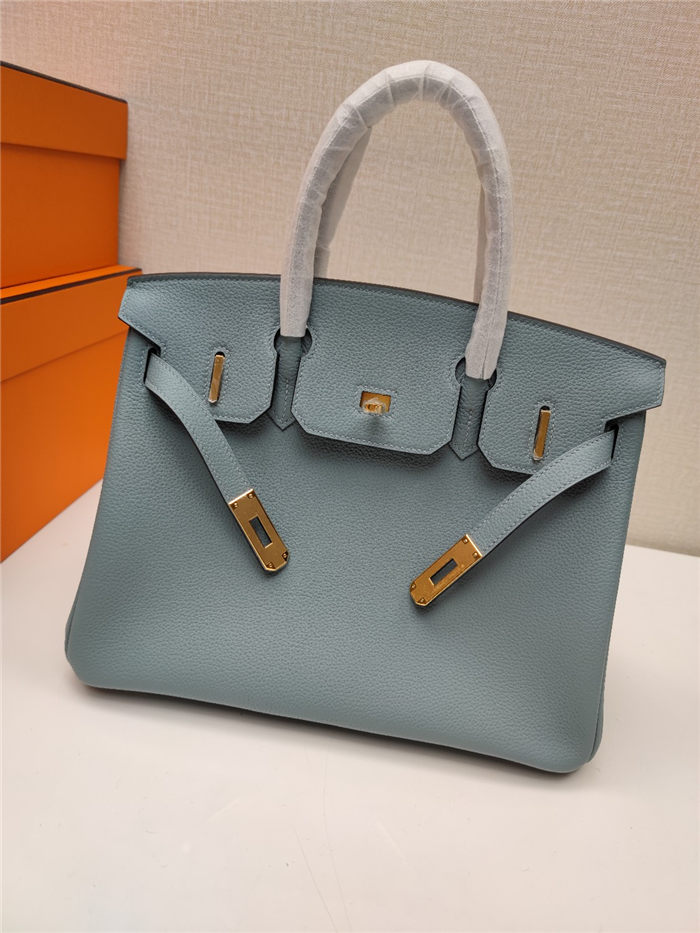 Hermes Birkin 25/30/35cm Bag Togo Leather In Bleu Lin WAX High