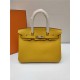 Hermes Birkin 25/30/35cm Bag Togo Leather In Jaune Ambre WAX High