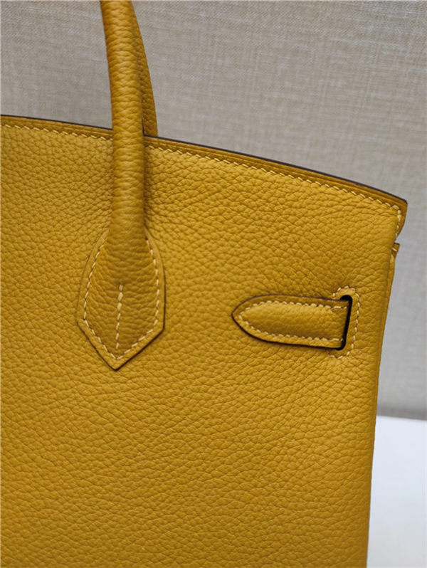 Hermes Birkin 25/30/35cm Bag Togo Leather In Jaune Ambre WAX High