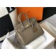 Hermes Birkin 25/30/35cm Bag Calfskin Silver/Gold Metal In Etoupe High