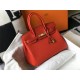 Hermes Birkin 25/30/35cm Bag Calfskin Silver/Gold Metal In Red High