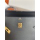 Hermes Kelly Sellier 25 Epsom WAX Black High