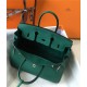 Hermes Birkin 25/30/35cm Bag Calfskin Silver/Gold Metal In Dk-Green High