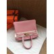 Hermes Birkin 25/30/35cm Bag Calfskin Silver/Gold Metal In Pink High