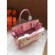 Hermes Birkin 25/30/35cm Bag Calfskin Silver/Gold Metal In Pink High