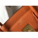 Hermes Birkin 25/30/35cm Bag Calfskin Silver/Gold Metal In Orange High