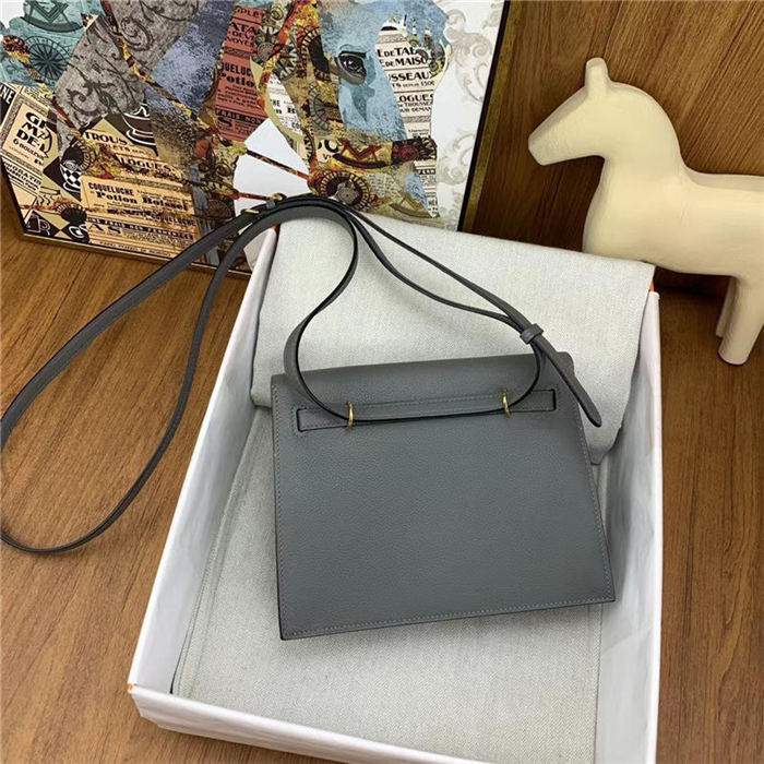 Hermes Kelly Danse 22cm Evercolor WAX Gris Meyer Gold Metal High