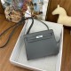 Hermes Kelly Danse 22cm Evercolor WAX Gris Meyer Silver Metal High