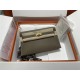 Hermes Kelly Elan 27cm Goatskin Etoupe Gold-Metal WAX High