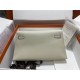 Hermes Kelly Elan 27cm Goatskin Craie Silver-Metal WAX High