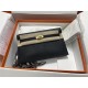 Hermes Kelly Elan 27cm Goatskin Black Gold-Metal WAX High