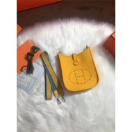 Hermes Evelyne III TPM Mini Bag Calfskin In Yellow High