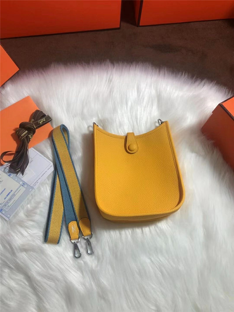 Hermes Evelyne III TPM Mini Bag Calfskin In Yellow High