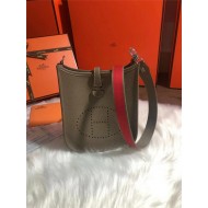 Hermes Evelyne III TPM Mini Bag Calfskin In Etoupe grey High