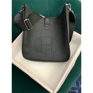 Hermes Evelyne III PM Bag Clemence Leather In Black High