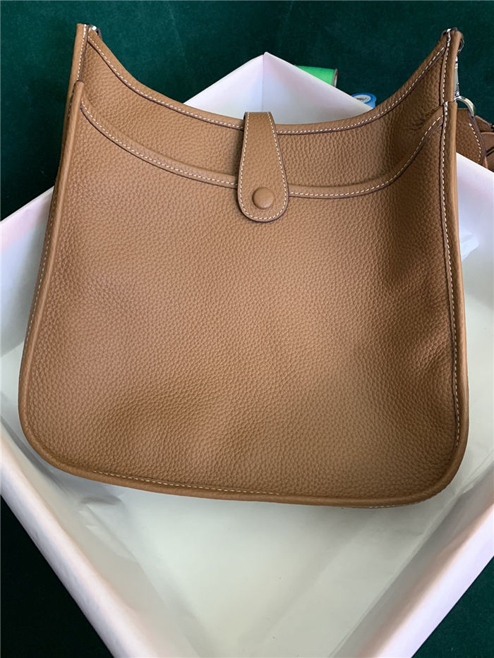 Hermes Evelyne III PM Bag Clemence Leather In Camel High