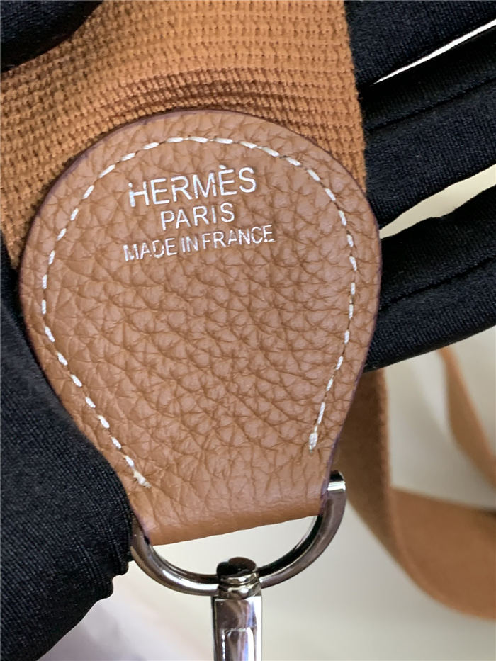 Hermes Evelyne III PM Bag Clemence Leather In Camel High