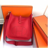 Hermes Evelyne III PM Bag Calfskin In Red High