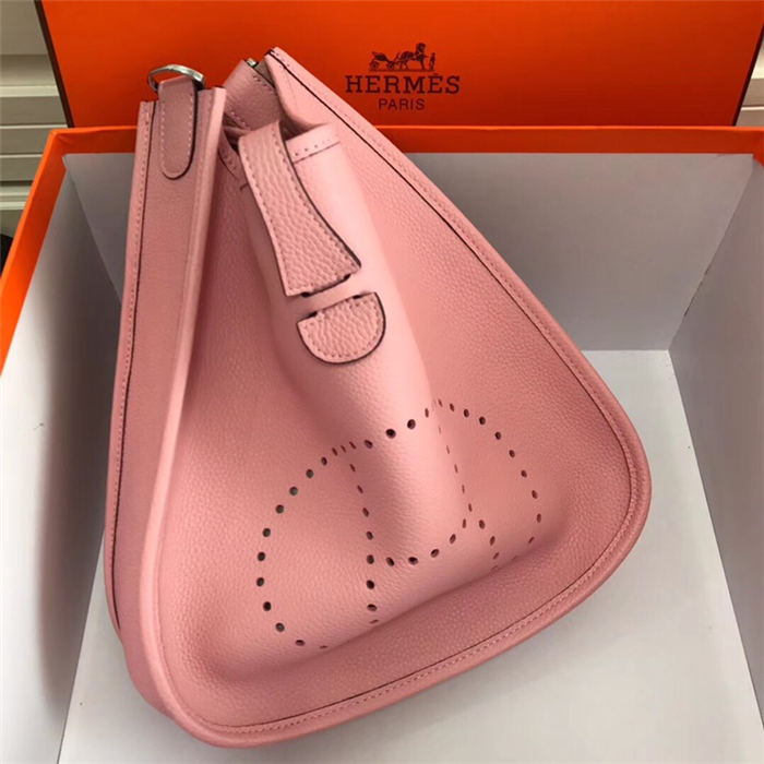 Hermes Evelyne III PM Bag Calfskin In Pink High