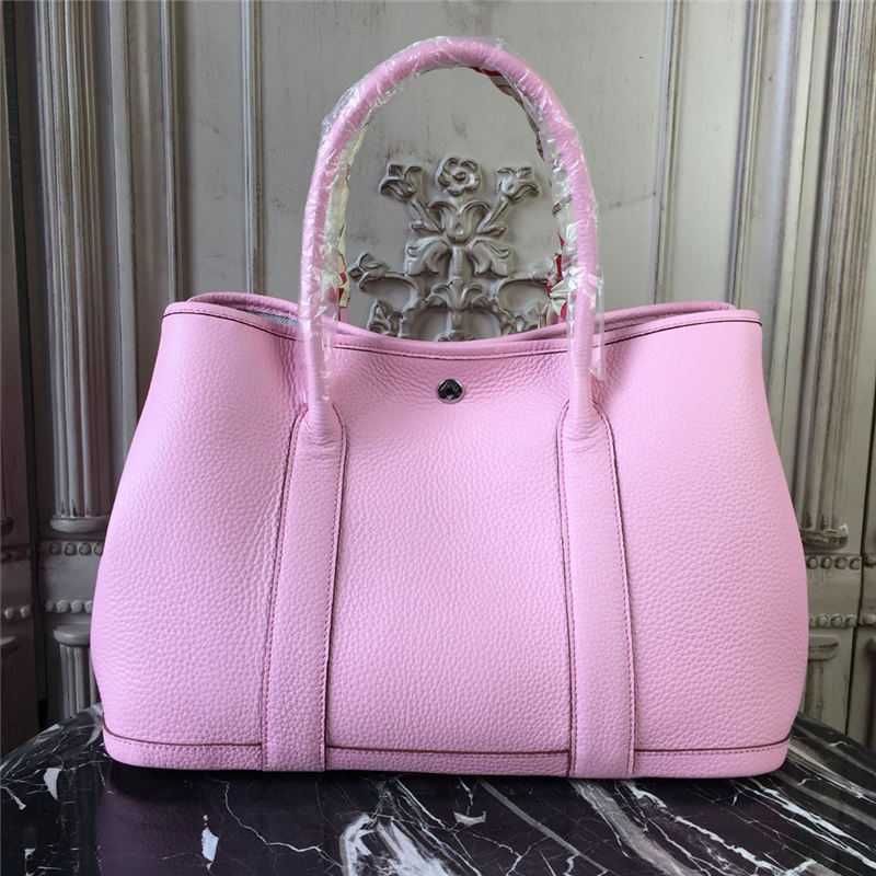 Hermes Garden Party 30/36 Bag Togo Calfskin In Pink High