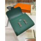 Hermes Constance Compact Wallet Epsom Leather Green High