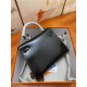 Hermes Kelly 25/28cm Sellier Bag Box Leather In Black WAX High