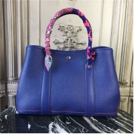 Hermes Garden Party 30/36 Bag Togo Calfskin In Royal Blue High