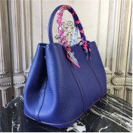 Hermes Garden Party 30/36 Bag Togo Calfskin In Royal Blue High