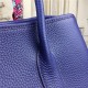 Hermes Garden Party 30/36 Bag Togo Calfskin In Royal Blue High