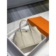 Hermes Garden Party 30/36 Bag Togo Calfskin In Craie High