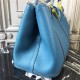 Hermes Garden Party 30/36 Bag Togo Calfskin In Denim Blue High