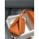 Hermes Garden Party 30/36 Bag Togo Calfskin In Orange High