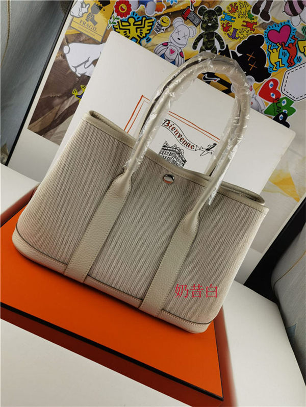 Hermes Garden Party 30/36 Bag Canvas&Togo WAX High