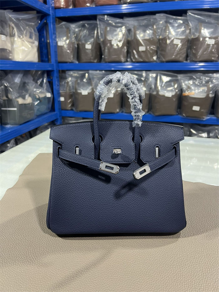 Hermes Birkin 25/30/35cm Bag Togo Leather In Bleu Obscur WAX High