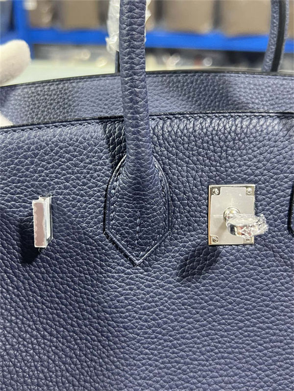 Hermes Birkin 25/30/35cm Bag Togo Leather In Bleu Obscur WAX High