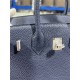 Hermes Birkin 25/30/35cm Bag Togo Leather In Bleu Obscur WAX High