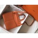 Hermes Halzan 31cm Bag Clemence Leather WAX In Orange High