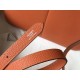 Hermes Halzan 31cm Bag Clemence Leather WAX In Orange High