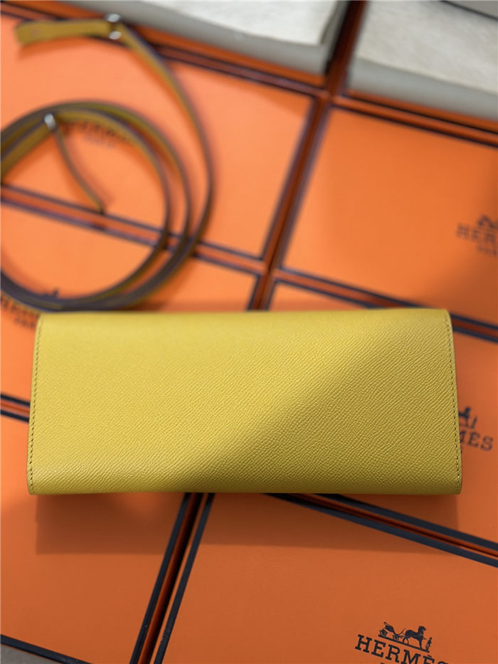 Hermes Chaine D Ancre To Go wallet Epsom calfskin WAX Jaune Ambre High