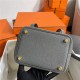 Hermes Picotin Lock 18/22 Bag Togo Leather In Gris Meyer-Gold WAX High