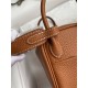 Hermes Lindy Mini Bag Clemence Leather In Tan WAX High