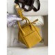 Hermes Lindy Mini Bag Clemence Leather In Yellow WAX High