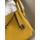 Hermes Lindy Mini Bag Clemence Leather In Yellow WAX High