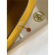 Hermes Lindy Mini Bag Clemence Leather In Yellow WAX High