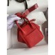 Hermes Lindy Mini Bag Clemence Leather In Red WAX High