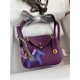 Hermes Lindy Mini Bag Clemence Leather In Purple WAX High