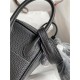 Hermes Lindy Mini Bag Clemence Leather In Black WAX High