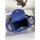 Hermes Lindy Mini Bag Clemence Leather In Royal Blue WAX High