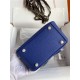 Hermes Lindy Mini Bag Clemence Leather In Royal Blue WAX High